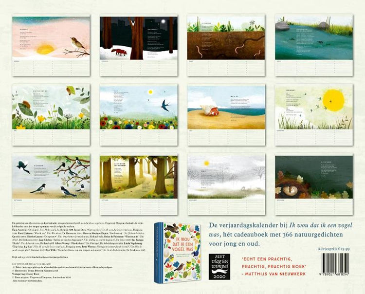 Calendrier d'anniversaire sans marque sans marque J'aimerais être un oiseau