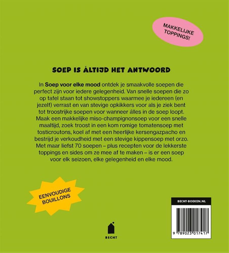 Une soupe pour toutes les humeurs. livre de cuisine.