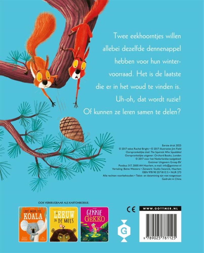 Livre cartonné : deux écureuils combattants