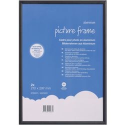 Cadre interchangeable en aluminium et antireflet 21x29,7cm noir