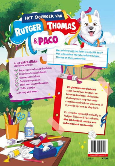 Livre Doeboek Rutger, Thomas et Paco