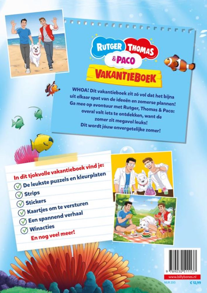 Le livre de vacances de Rutger, Thomas et P