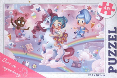 Rebo productions puzzle sur l'arc-en-ciel junior 48 pièces