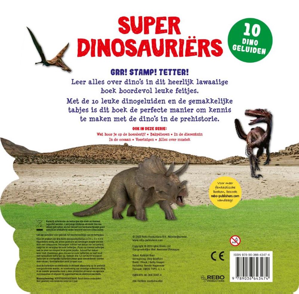 Rebo Publishers Sound Book Super Dinosaurs