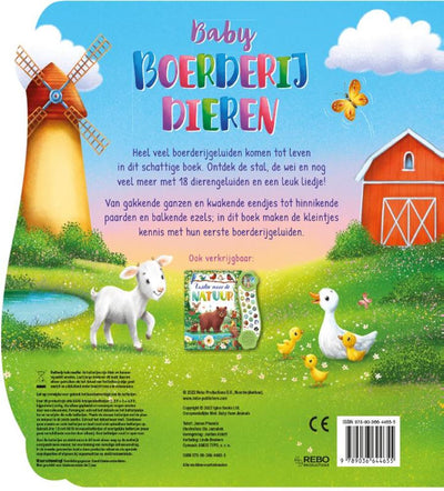 Livre sonore des éditeurs Rebo pour bébés animaux de la ferme