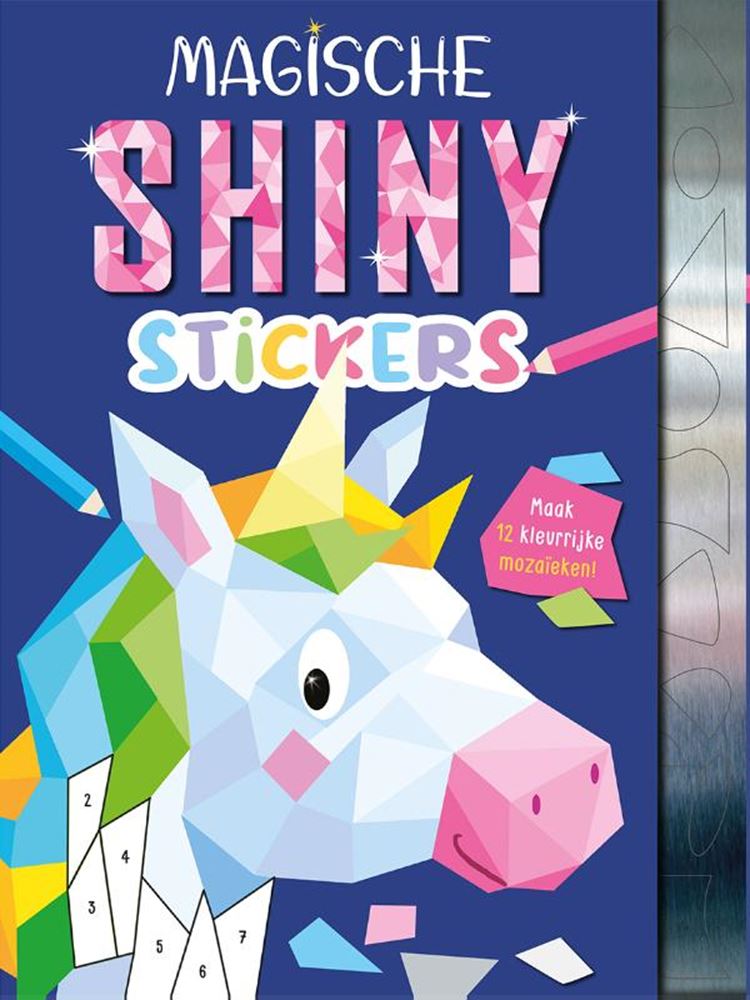 Cool Shiny Stickers Sticker Book Magical Creatures, 12 mosaïques