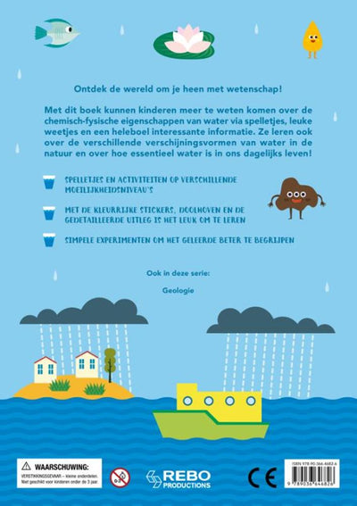 Rebo Publishers Water - fou de science avec plus de 100 autocollants