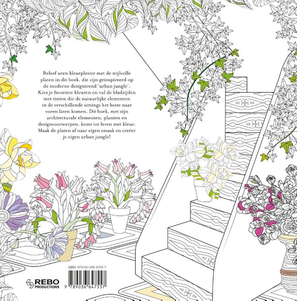 Livre de coloriage : jungle urbaine adulte