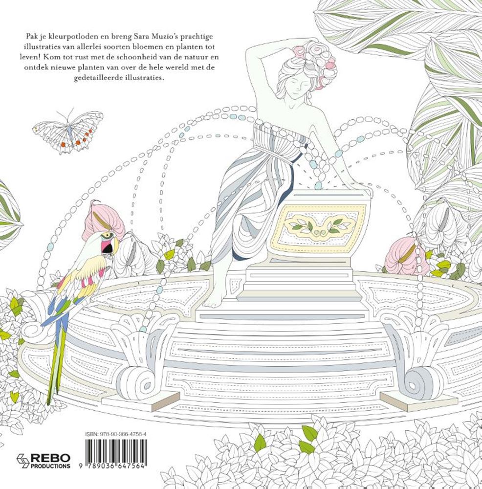 Livre de coloriage : jardins botaniques adulte