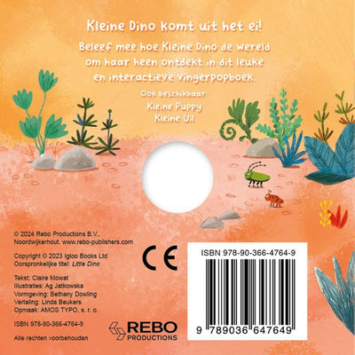 Rebo éditeurs petit dinosaure - livre de marionnettes à doigts