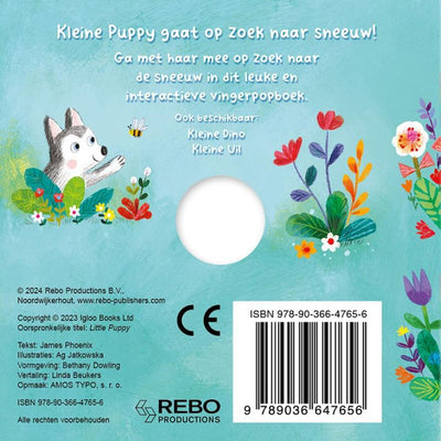 Rebo éditeurs petit chiot - livre de marionnettes à doigts