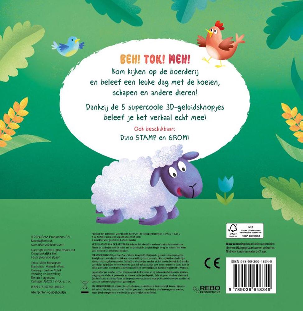 Livre sonore : ferme beh et meh ! 0+