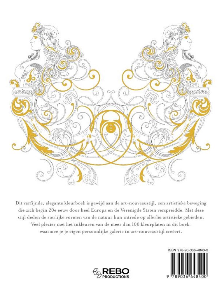 Rebo éditeurs art nouveau - livre de coloriage