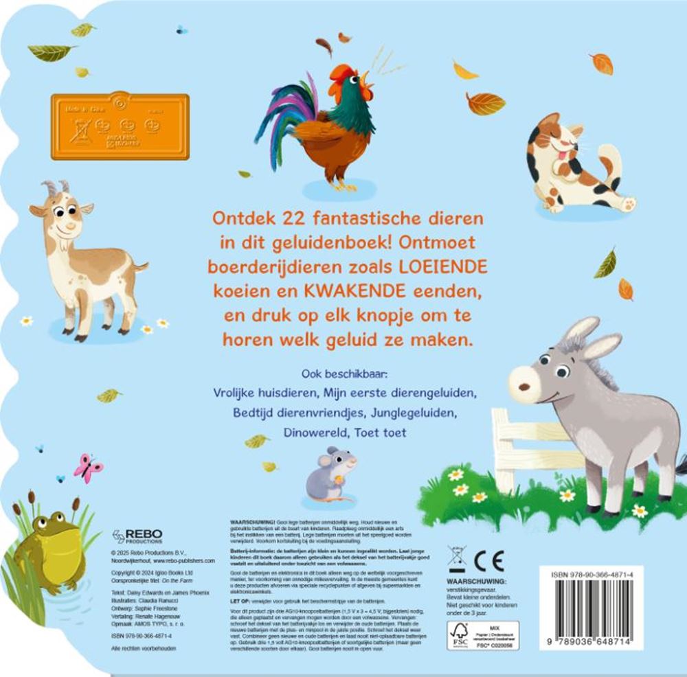 A la ferme - Livre de 22 sons 4+