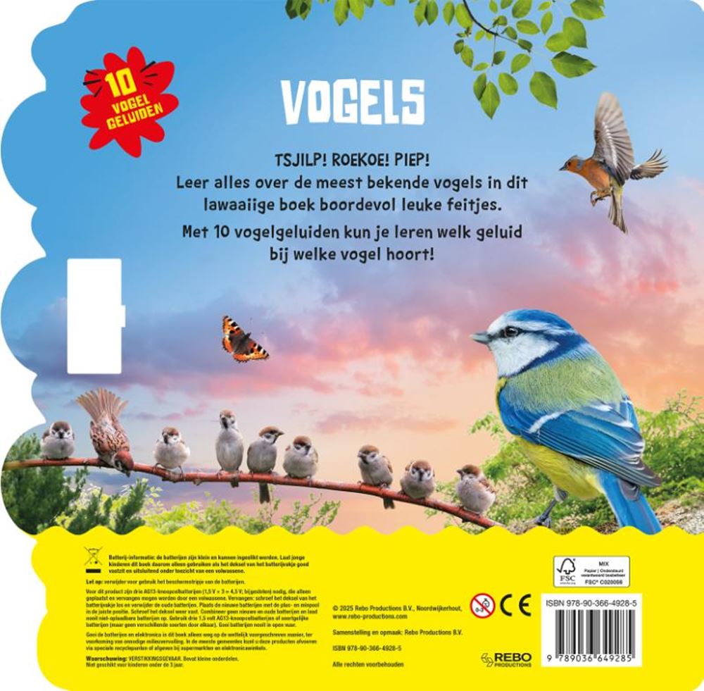 Oiseaux - Livre de 10 sons 0+