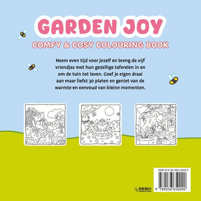 Rebo Publishers Garden Joy - Livre de coloriage confortable et confortable