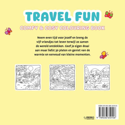 Rebo Publishers Travel Fun - Livre de coloriage confortable et confortable