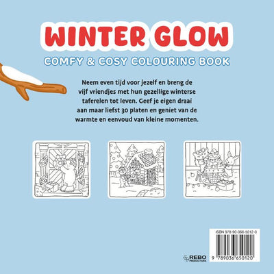 Rebo Publishers Winter Glow - Livre de coloriage confortable et confortable