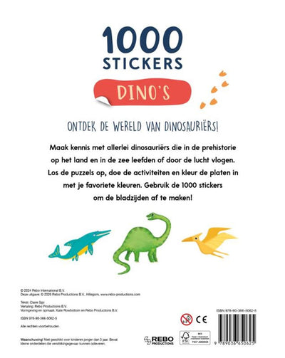 Dinosaures - 1000 autocollants 4+