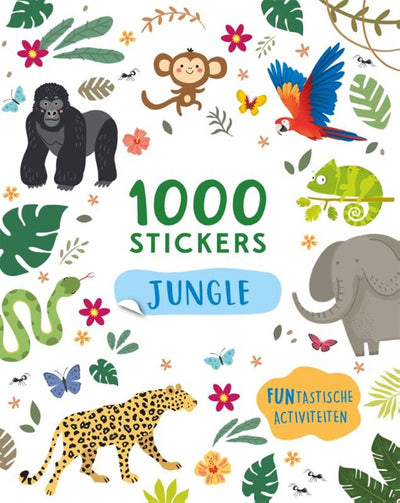 Cahier d'activités jungle des éditeurs Rebo - 1000 autocollants
