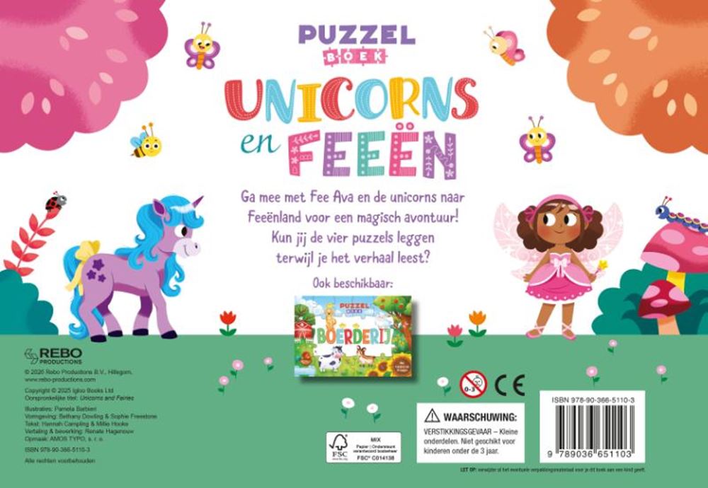 Licornes et fées - livre de puzzles 4+