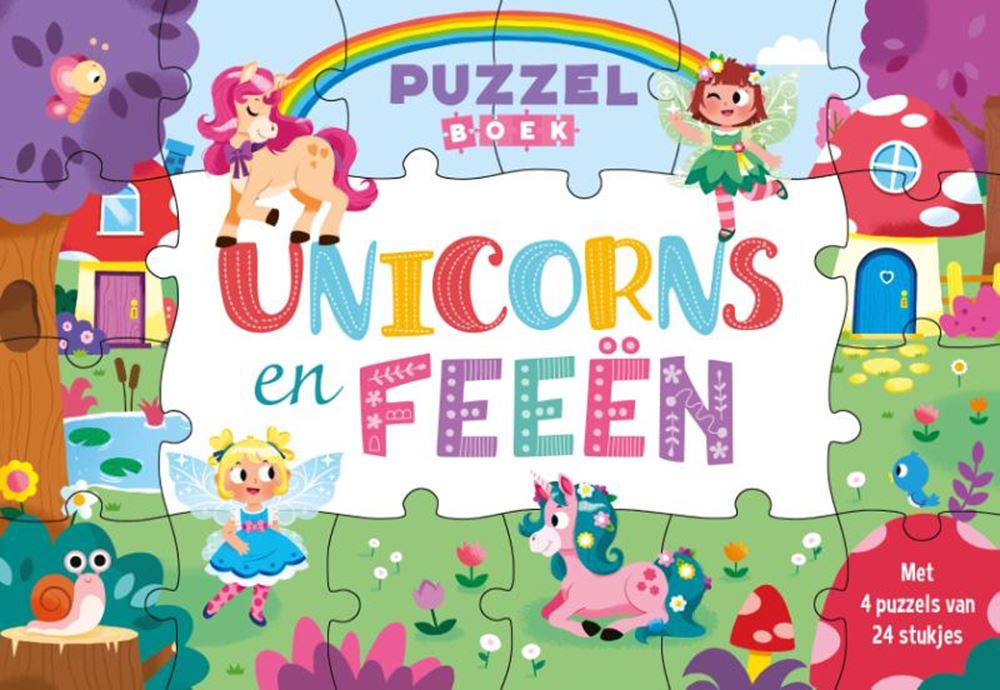 Licornes et fées - livre de puzzles 4+