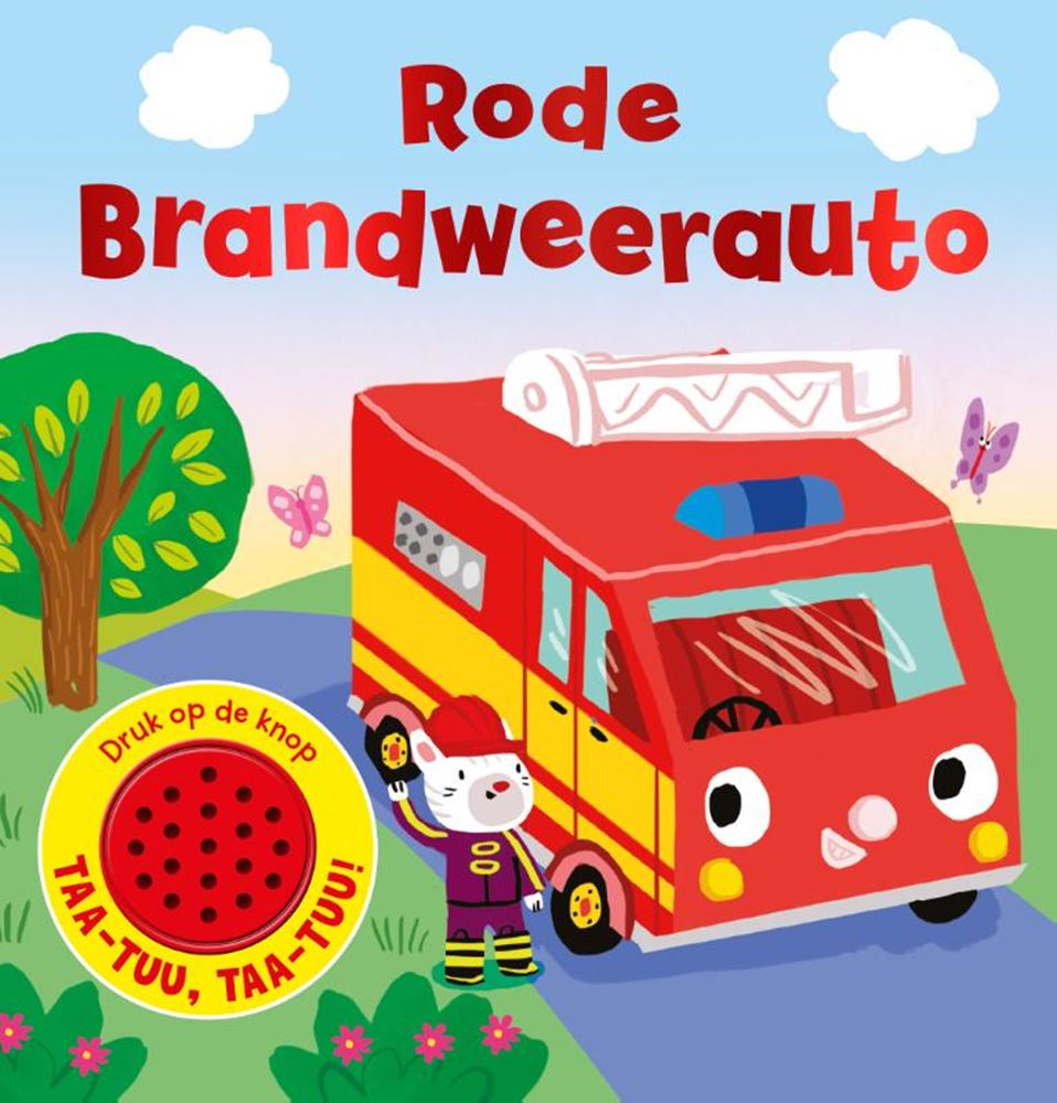 Livre sonore : camion de pompiers rouge. 1+