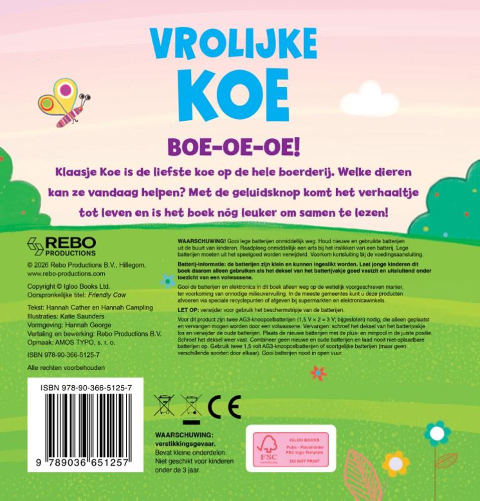 Livre sonore : Klaasje la vache. 1+