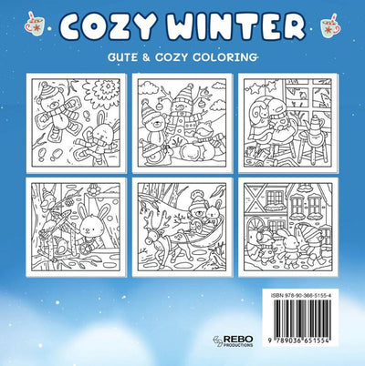 Rebo Publishers Cozy Winter - joli livre de coloriage confortable