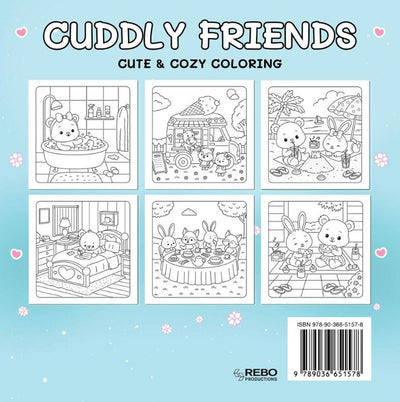 Rebo Publishers Amis câlins - joli livre de coloriage douillet