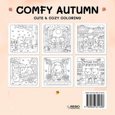 Rebo éditeurs automne confortable - joli livre de coloriage confortable
