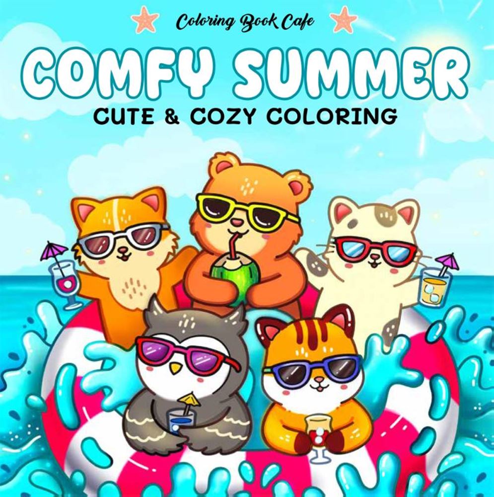 Rebo Publishers Cozy Summer - joli livre de coloriage confortable