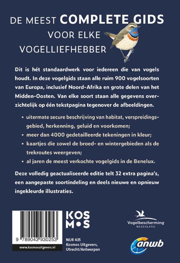 ANWB guide des oiseaux d'Europe adulte