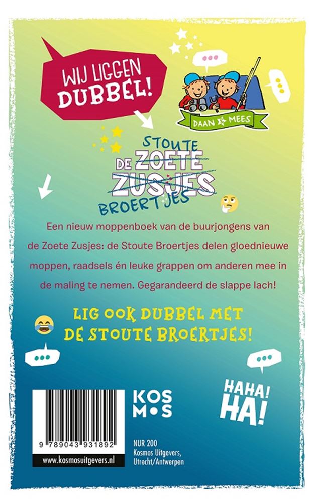 De Zoete Zusjes - The Bold Broertjes Moppenboek