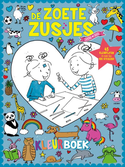 Livre Sweet Sisters Coloring Livre avec plus de 100 autocollants