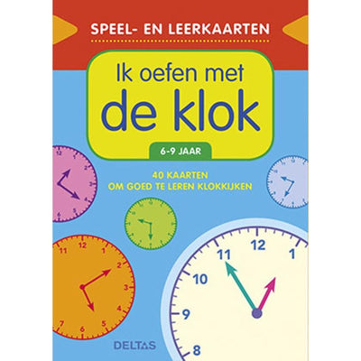 Deltas je m'entraîne à jouer à l'horloge et aux cartes d'apprentissage