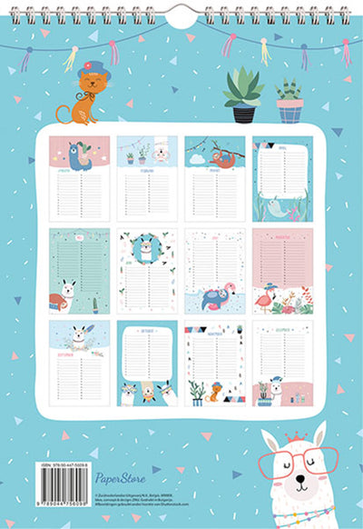 Calendrier d'anniversaire Deltas animaux tendance