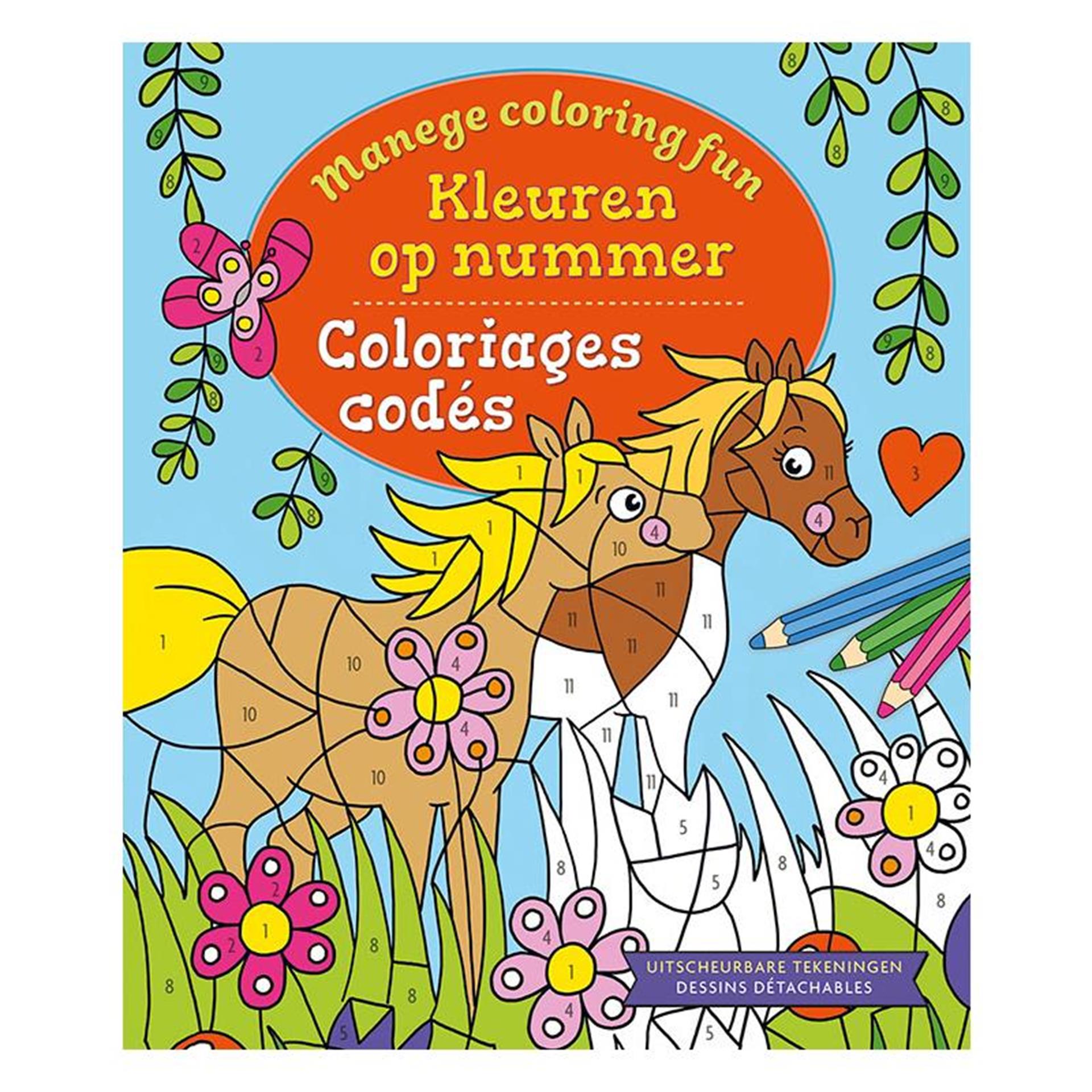 Coloriage amusant de l'école d'équitation Deltas - couleur par numéro