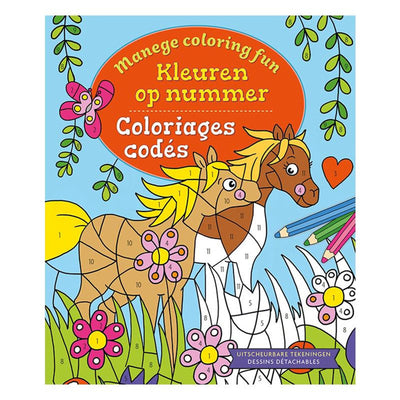 Coloriage amusant de l'école d'équitation Deltas - couleur par numéro