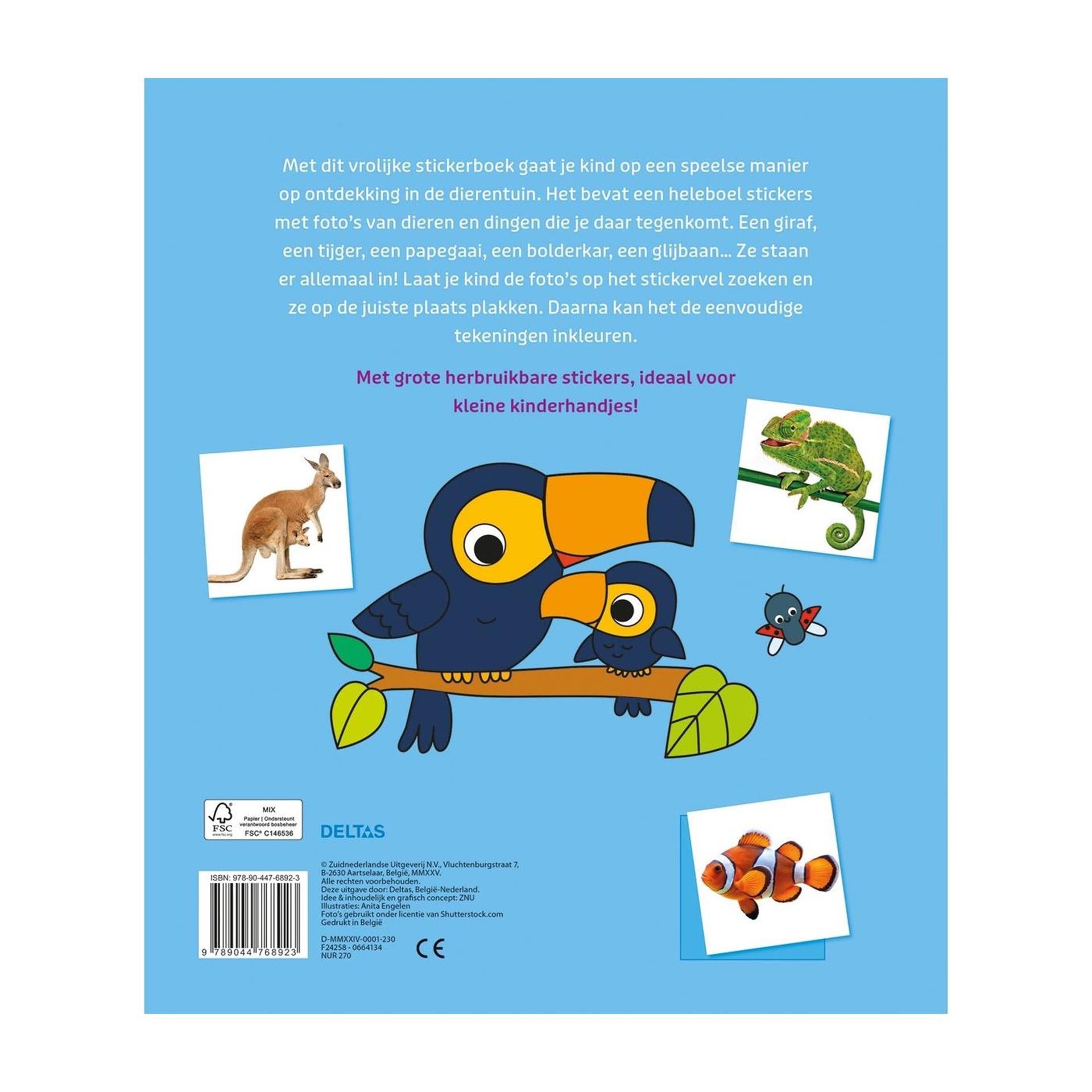 Livre d'autocollants Deltas dans le zoo