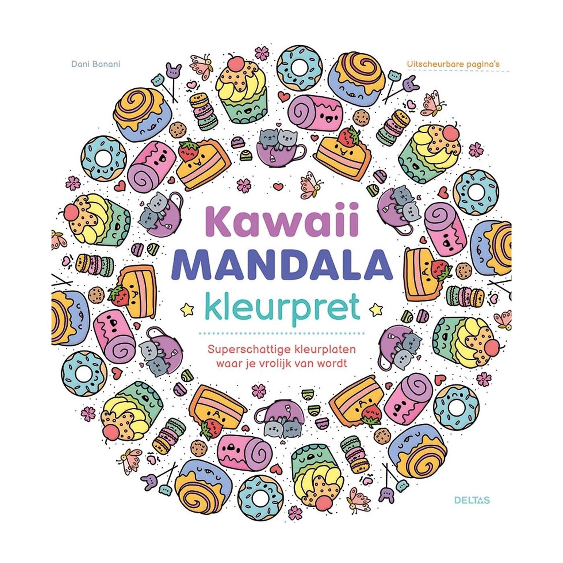 Coloriage mandala Deltas kawaii amusant