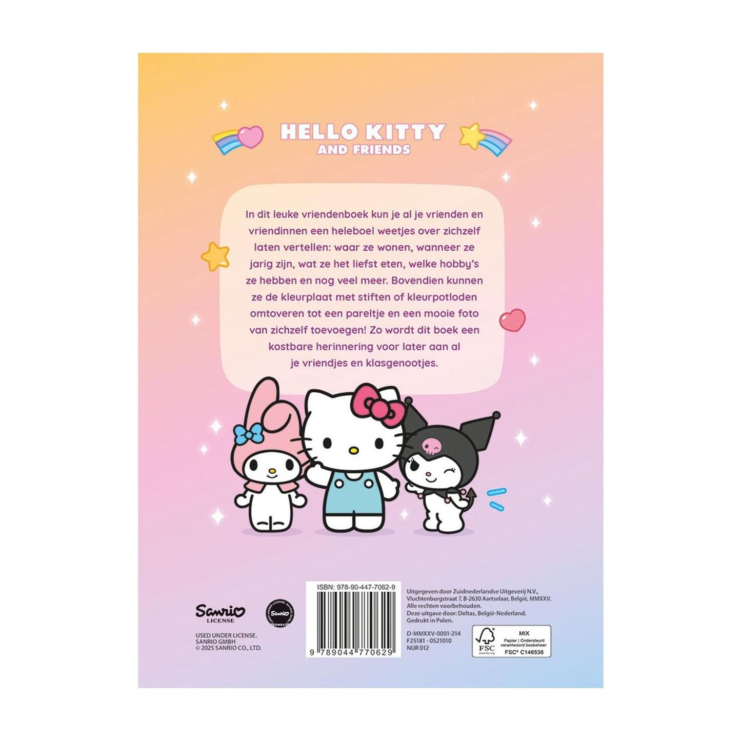 Le livre d'amis Hello Kitty de Delta