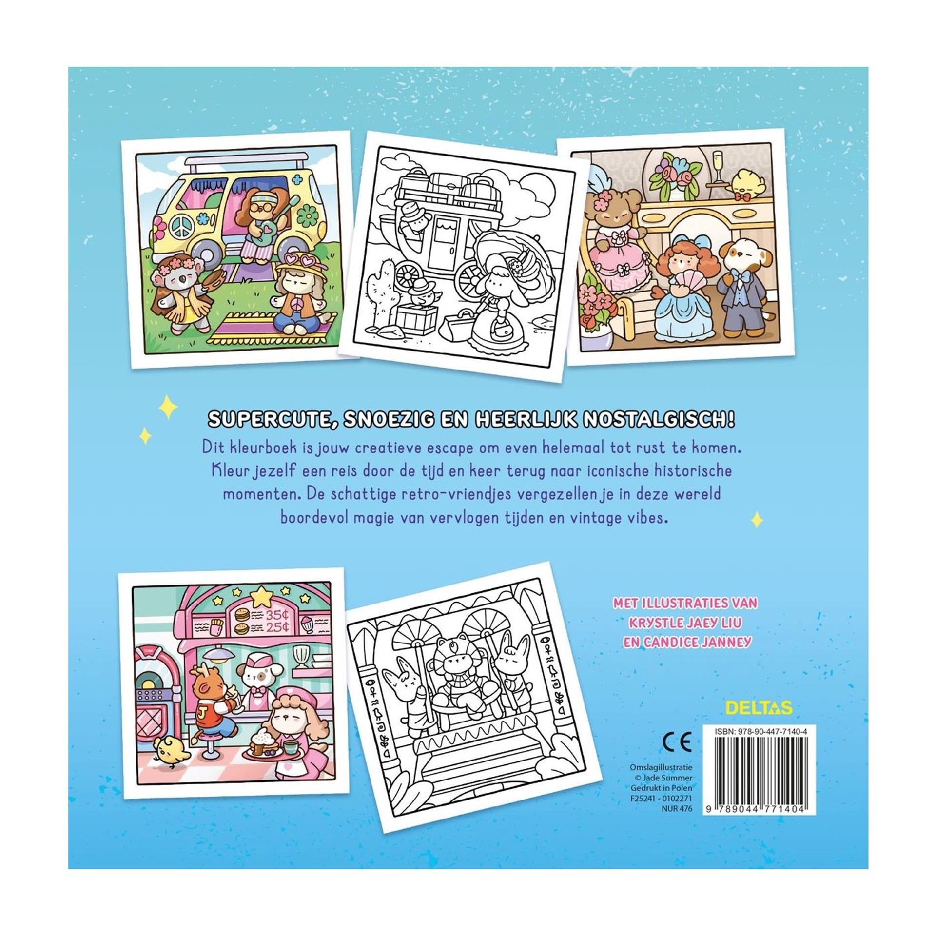 Deltas cosy vintage - livre de coloriage confortable