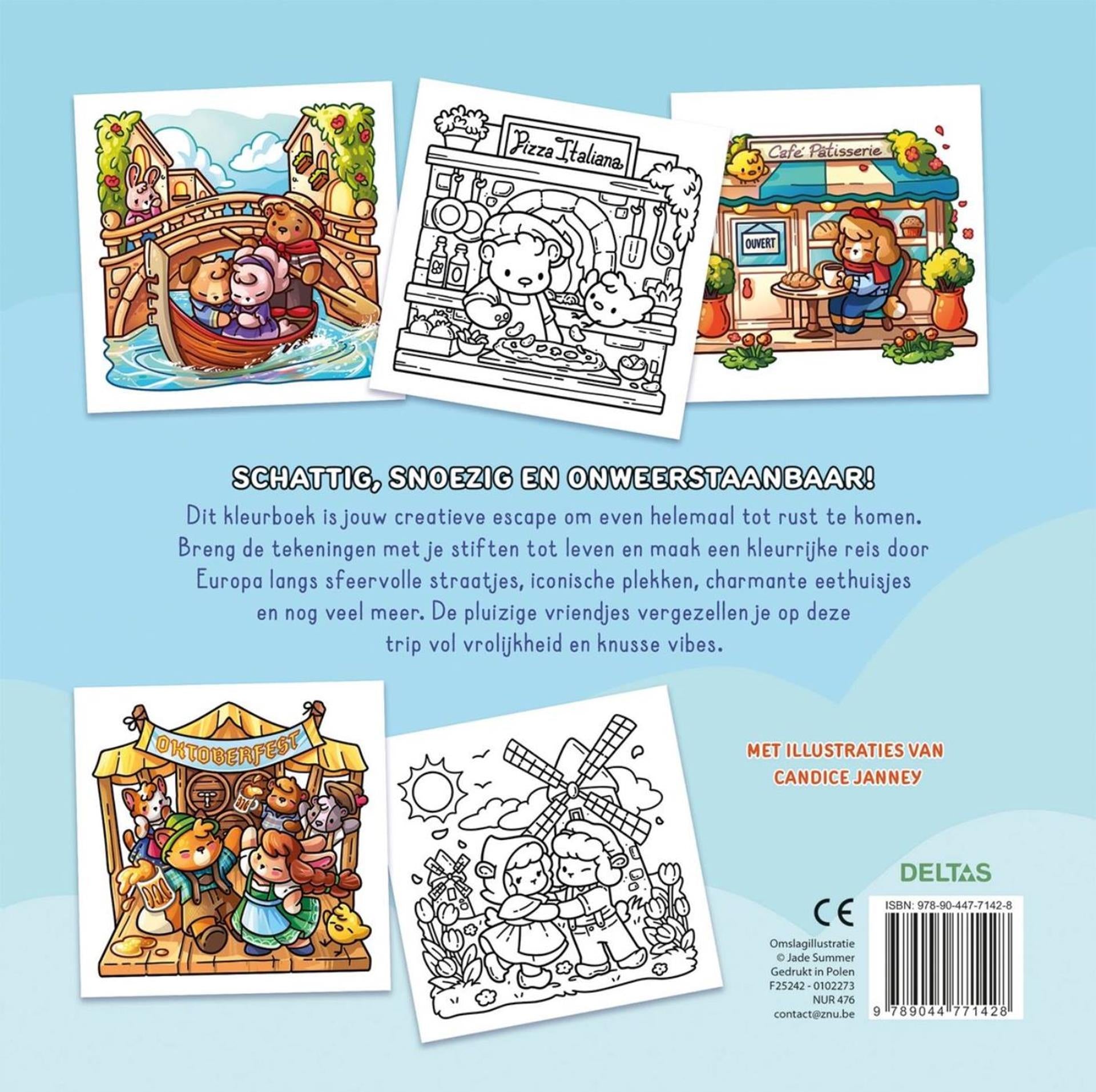 Deltas Cosy Europe Livre de coloriage confortable Jade Summer