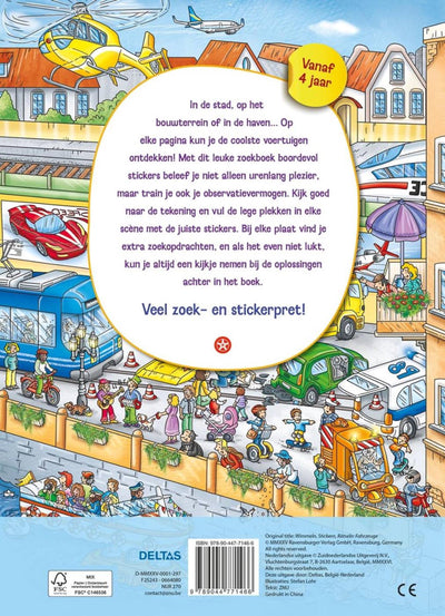 Deltas mon livre de recherche amusant avec autocollants - véhicules