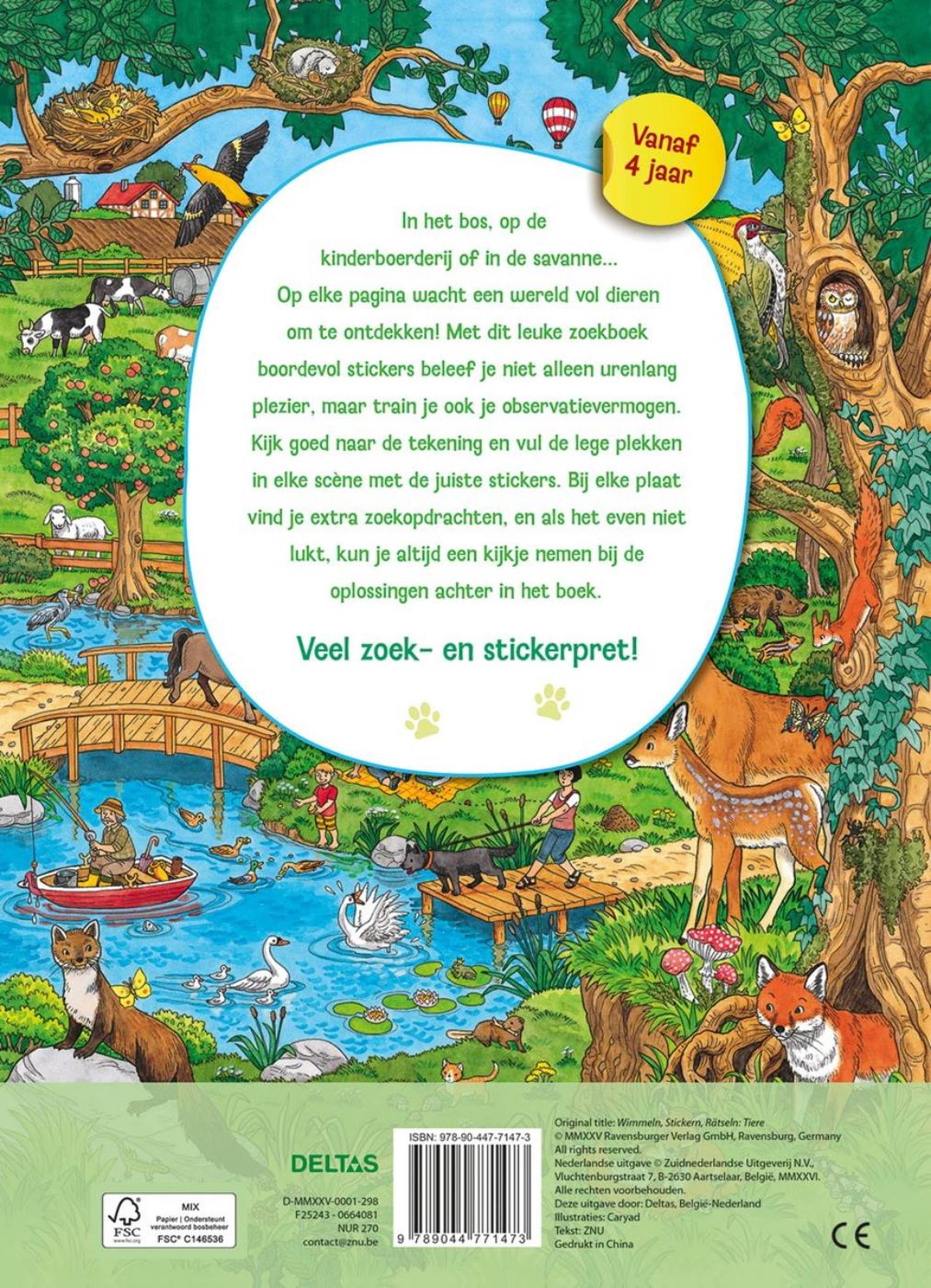 Deltas mon livre de recherche amusant avec autocollants - animaux