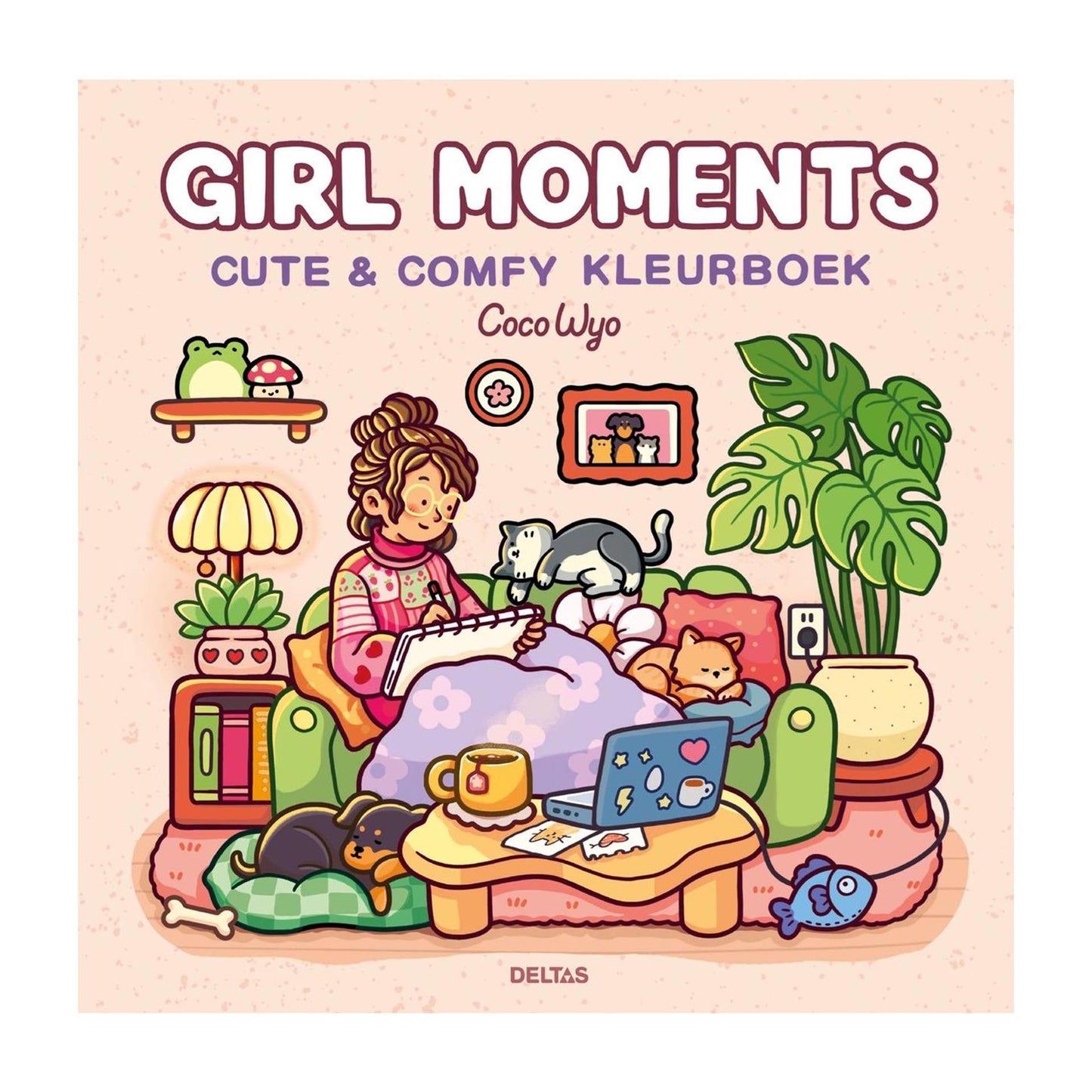Deltas, moments girly, joli livre de coloriage confortable