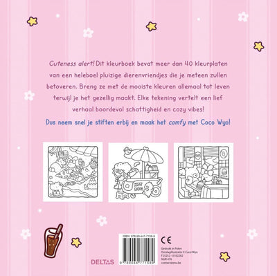 Deltas Cozy Friends, joli livre de coloriage confortable, coco
