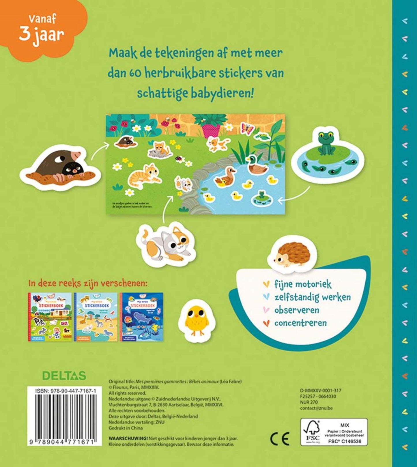 Deltas mon premier livre d'autocollants - bébés animaux