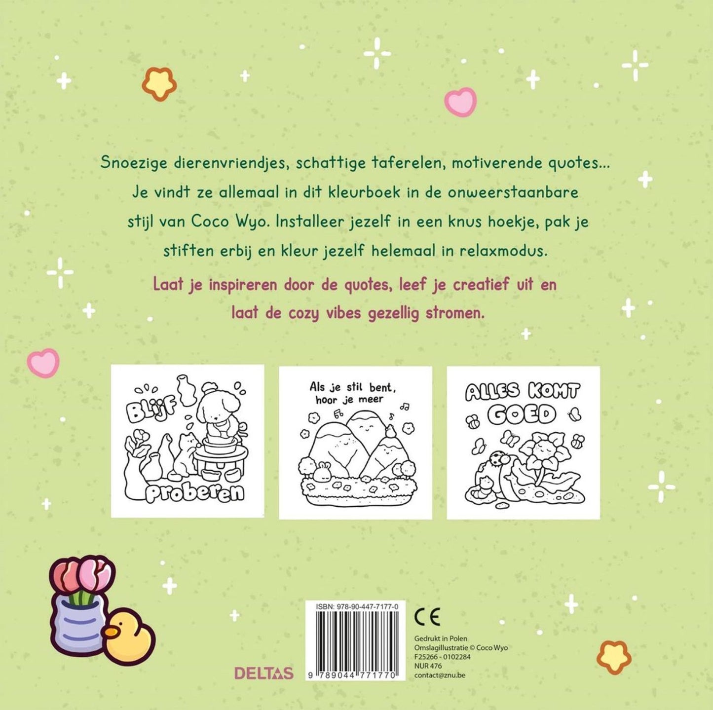 Deltas Cozy Vibes mignon livre de coloriage confortable Coco Wyo